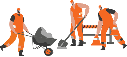 illustratie bouwvakkers